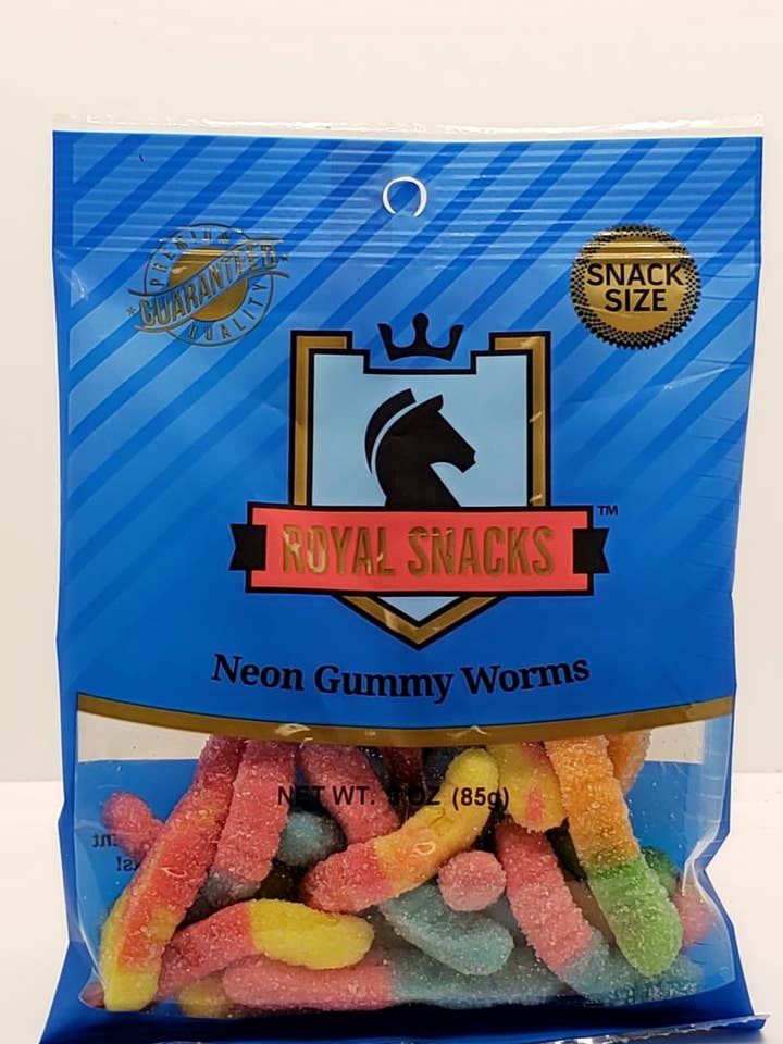 Gomas de Minhoca Neon por atacado de Royal Snacks Inc.