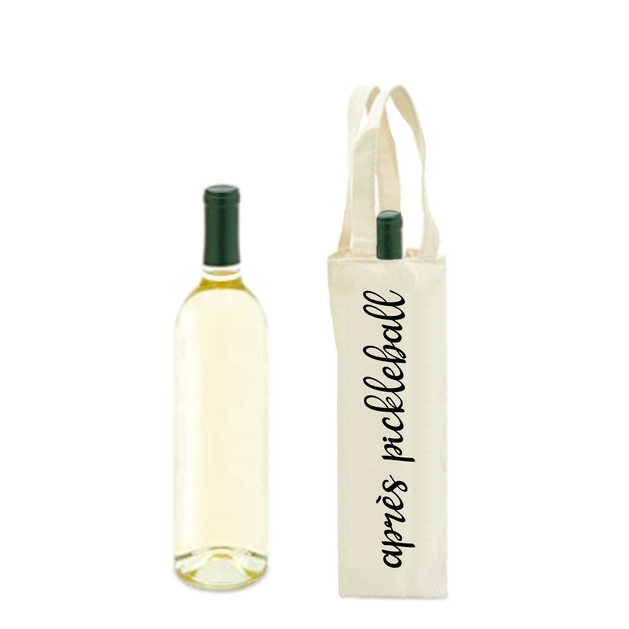 Peachy Pendants - Wholesale Wine Tote - Cotton Wine Tote - Pickleball (Choose Design)2