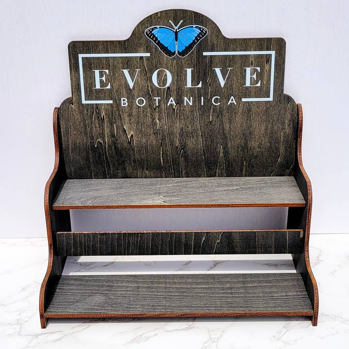 Evolve Botanica - Wholesale Retailer Display - Beauty & Wellness - Soap or Product Display - Mini Shelf (Empty)1