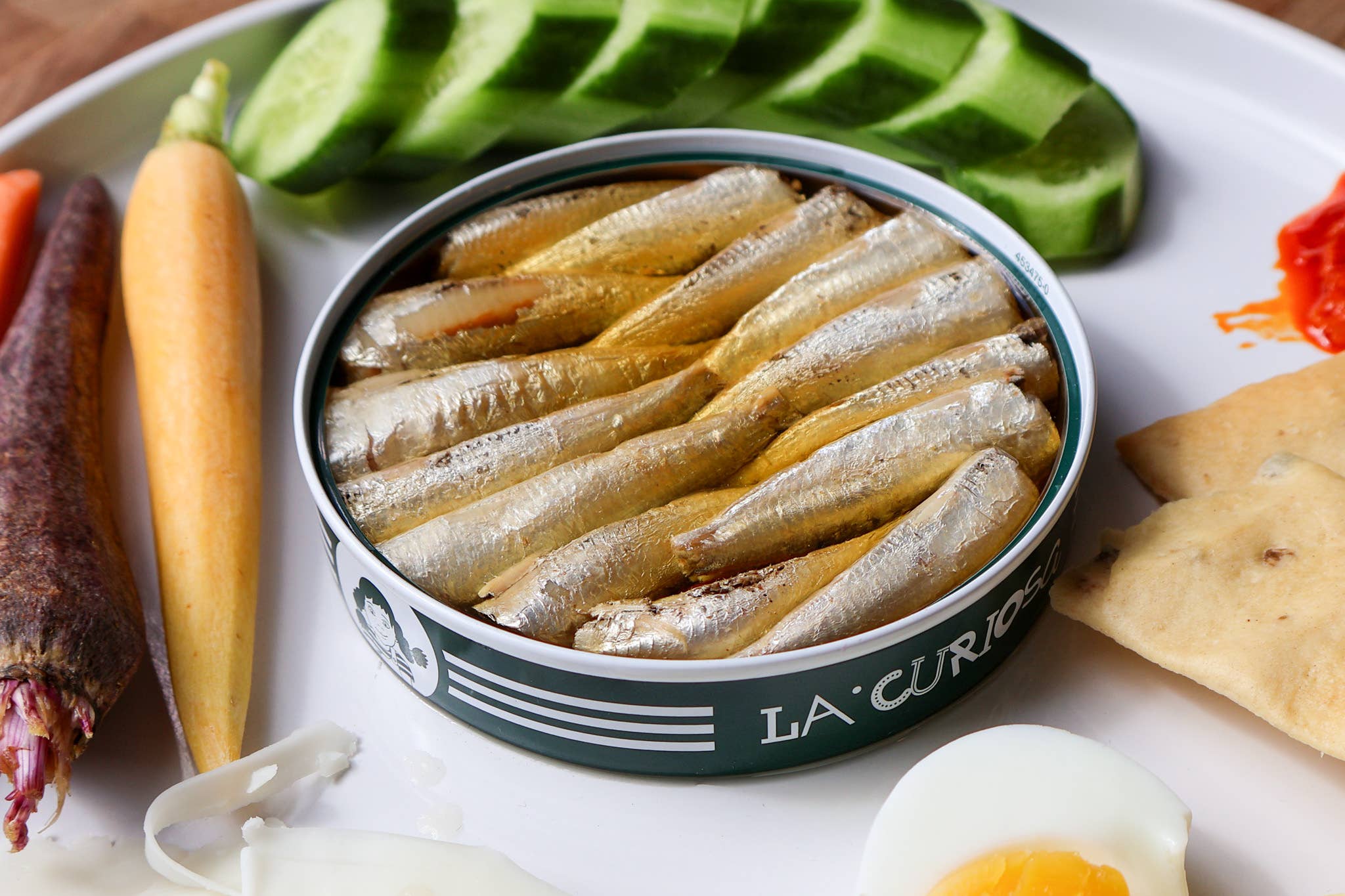 FishNook Tinned Seafood Co. - Wholesale Tinned Fish - La Curiosa Small Sardines w/ Padron in Olive Oil, 4.2oz1