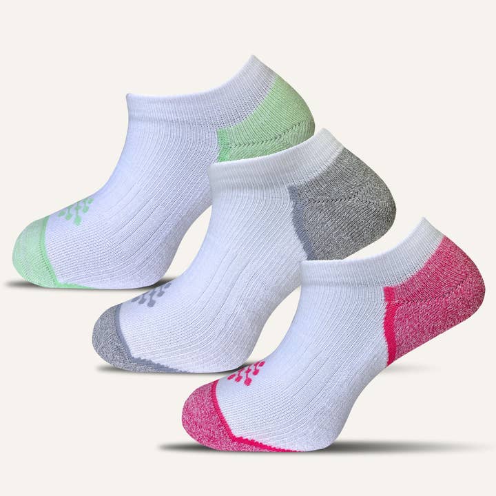 Chaussettes de sport rembourrées colorées pour femmes - 3 paires pour la vente par TRUEENERGY®