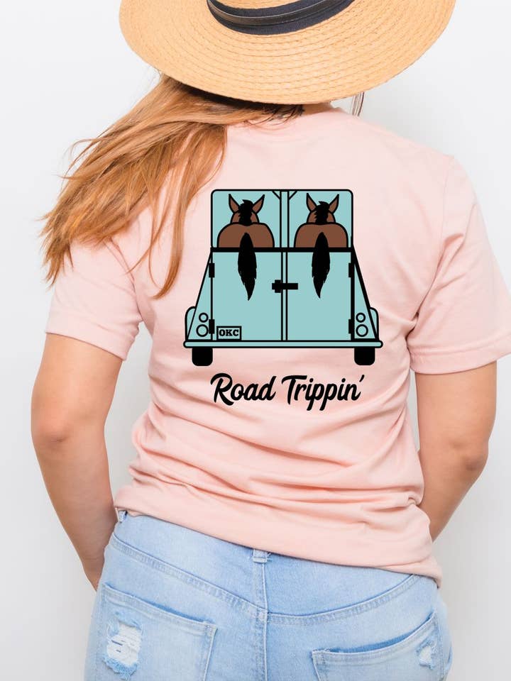 Road Trippin' Equestrian Horse Tshirt for wholesale by Cotton Candys