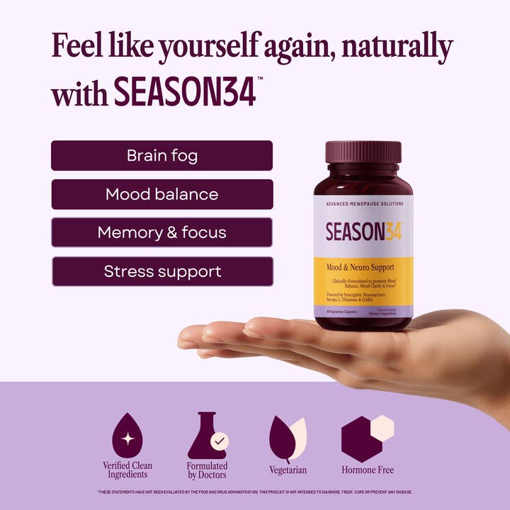 SEASON34 - Wholesale Oral Supplement/Vitamin - Menopause Mood & Neuro Support – Brain Fog & Memory1