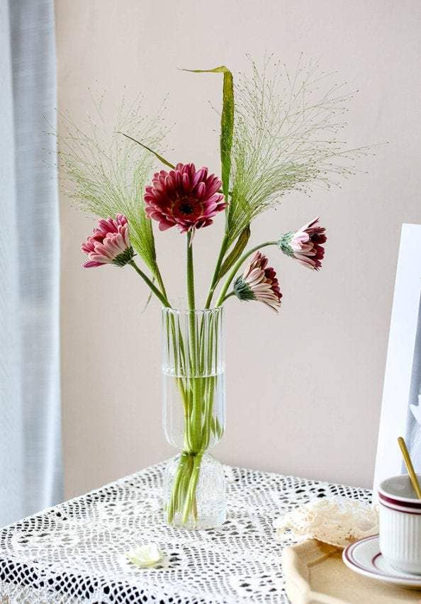 Our Dining Table - Wholesale Vase - Handmade French Style Ribbed Glass Vase6