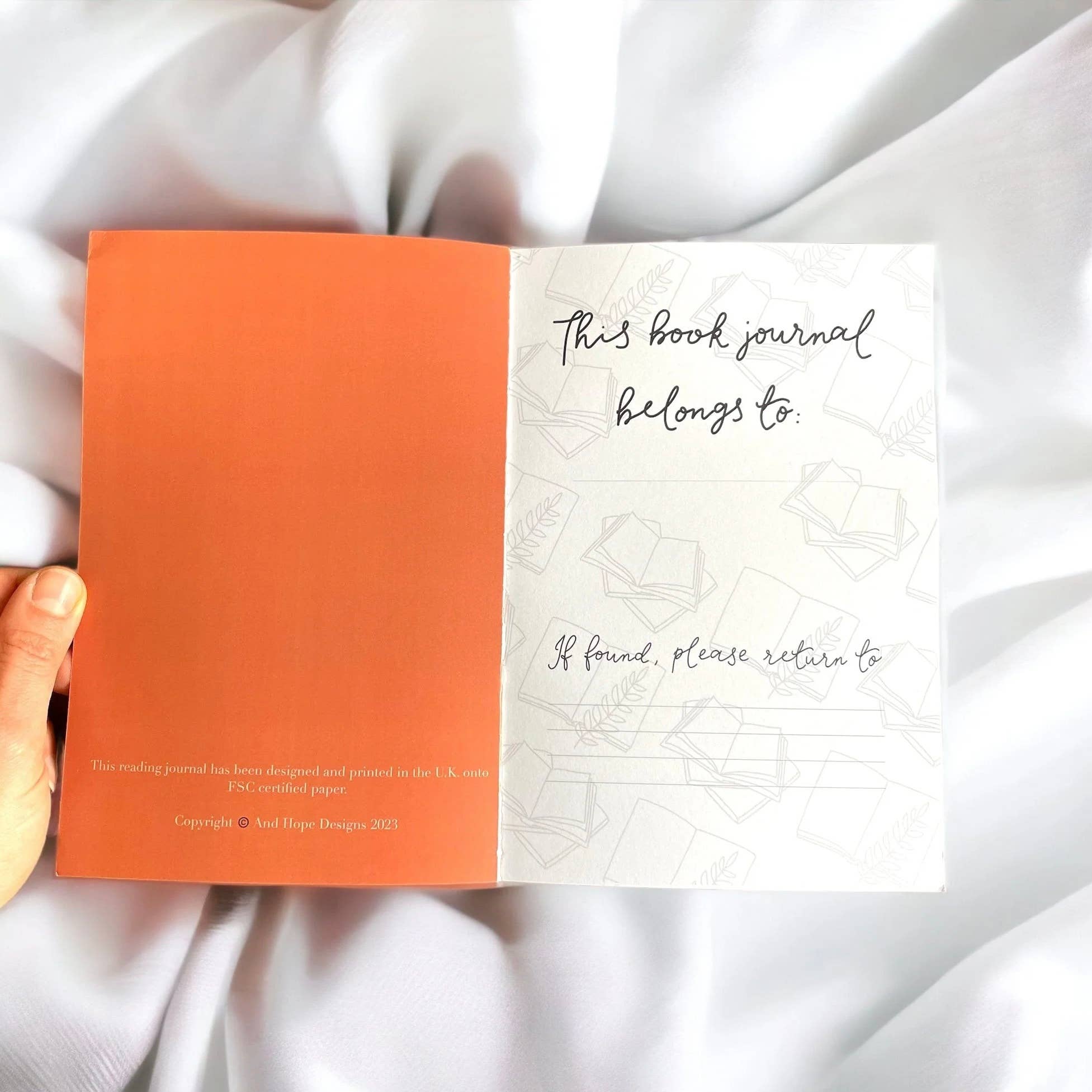 And Hope Designs - Cards, Stickers & Stationery – Diário por atacado – Jornal de leitura com páginas pré-formatadas para bullet journal5