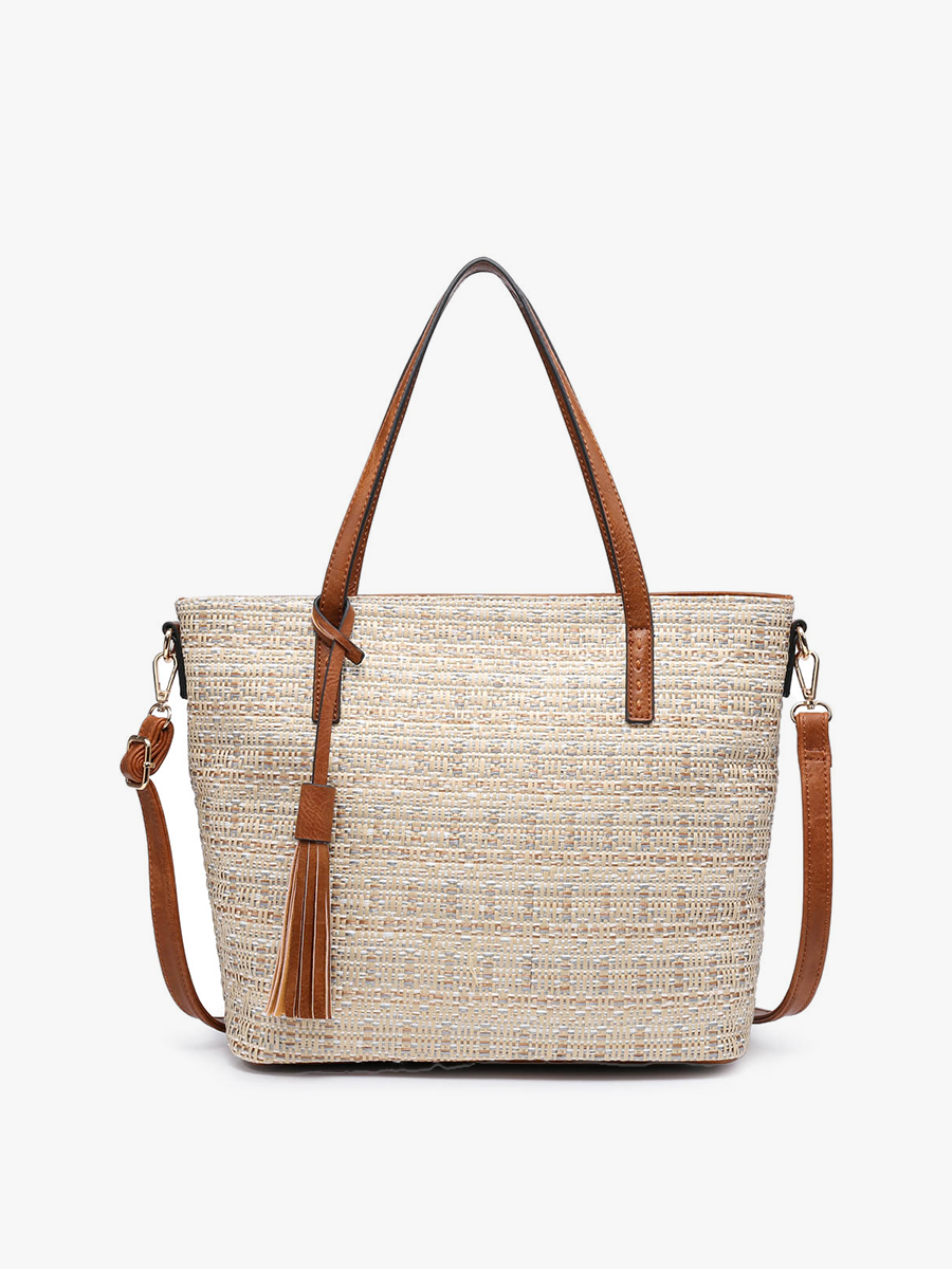 Jen & Co. – wholesale Tote bag – Women's – M1921 August 2 Tone Natural Women's Tote Bag6