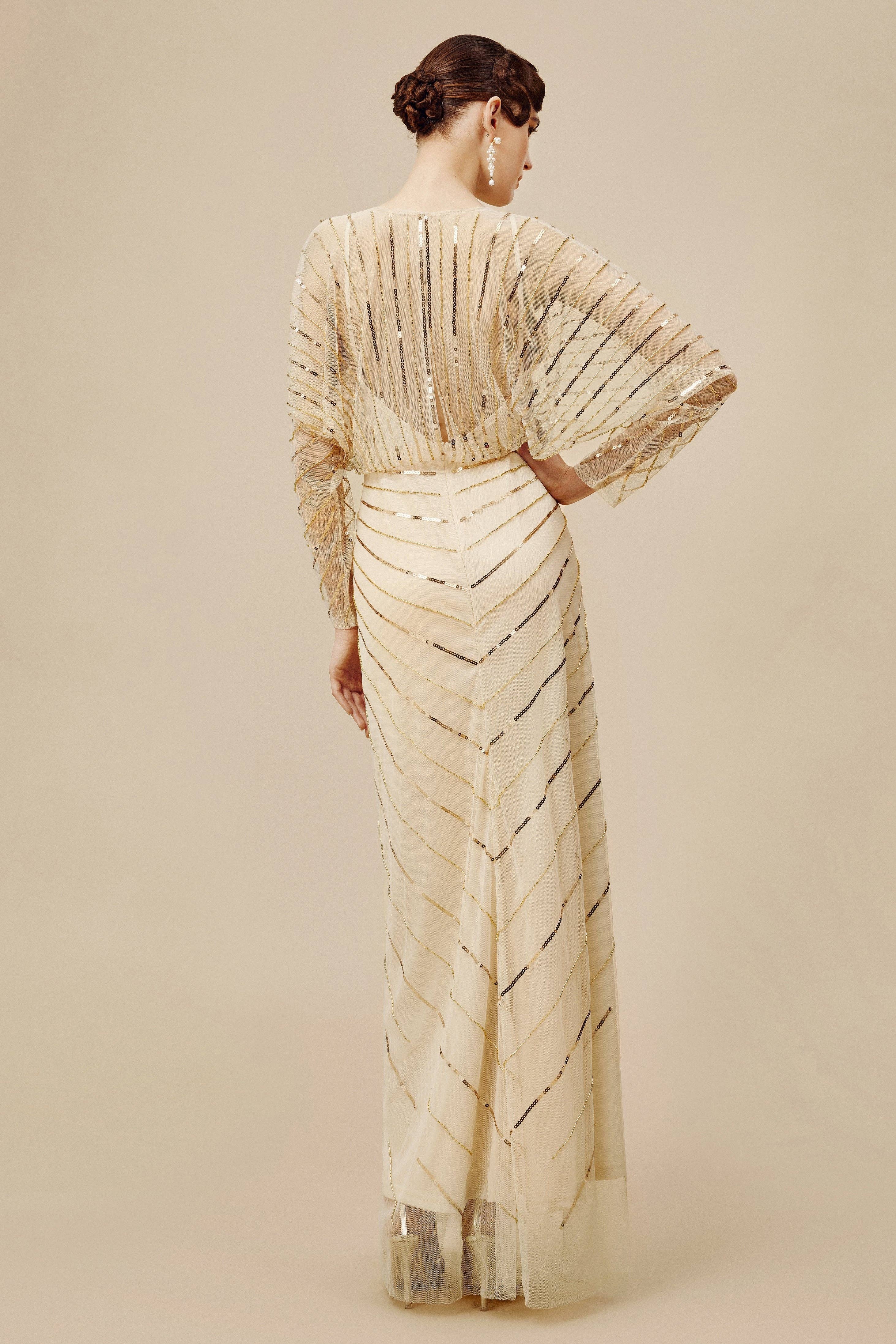 BABEYOND - Vente Robe de soirée – femme - Robe de soirée grande taille Zouzou ornée de cristaux11