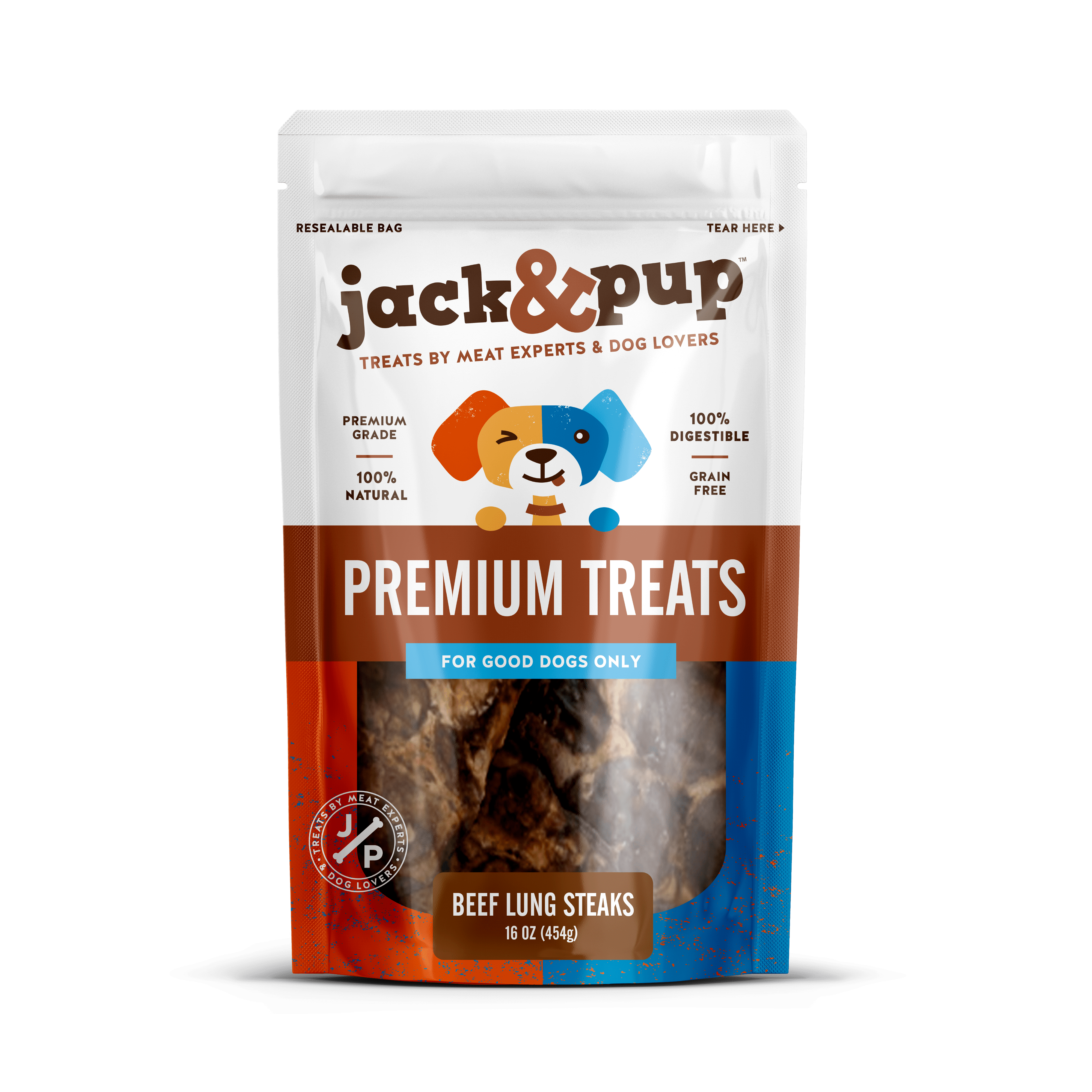 J&C PET SUPPLY LLC – wholesale Godis - Hund – Beef Lung 16Oz Väska Jack&pup Hundgodis0