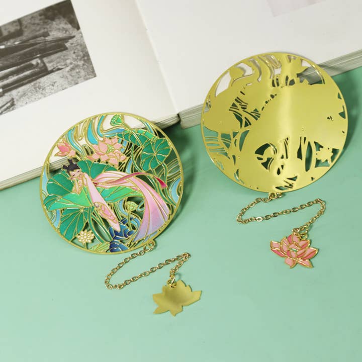 Bright MacMing - Vendita all'ingrosso Segnalibro - Segnalibro in metallo Lotus2