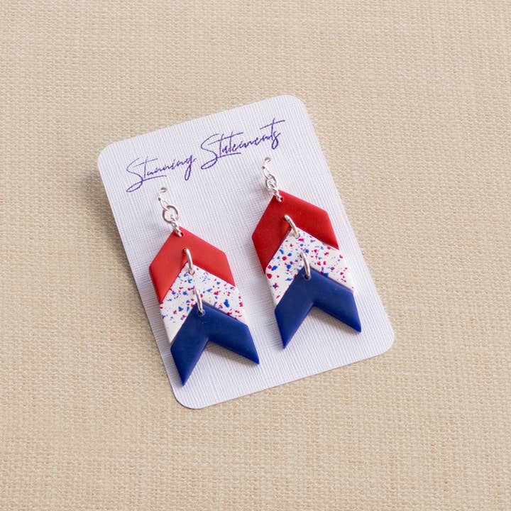 Stunning Statements - Wholesale Dangle Earrings - Tara Gameday School Spirit Clay Earrings12