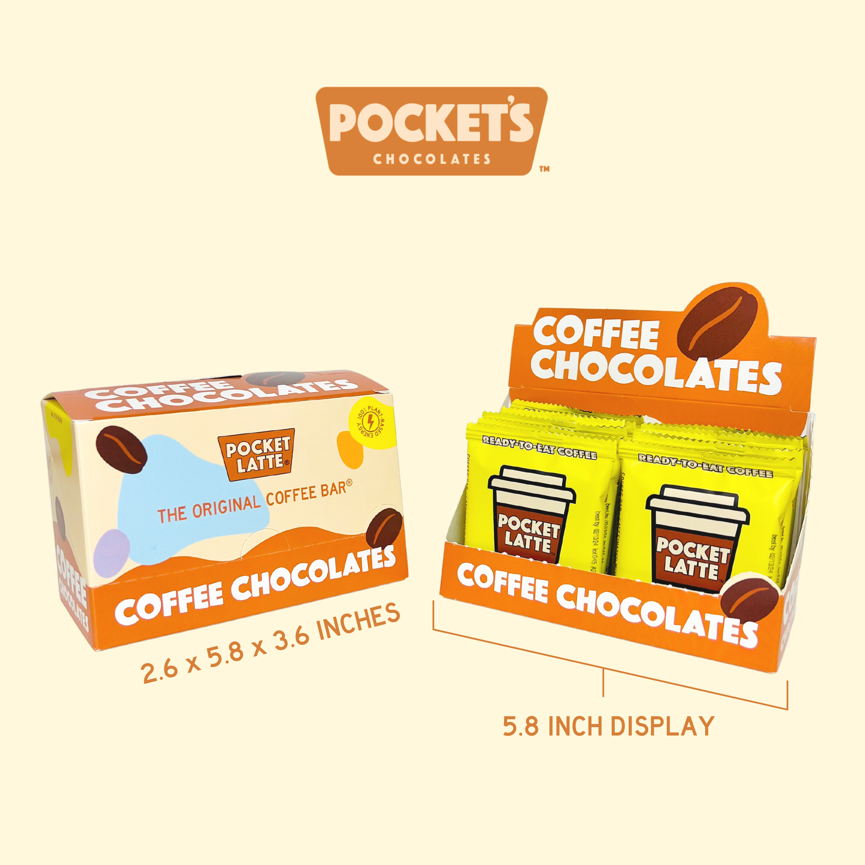 Pocket's Chocolates (Formerly Pocket Latte) - Wholesale Chocolate Bar - Dark Roast - Coffee Chocolate Bar1