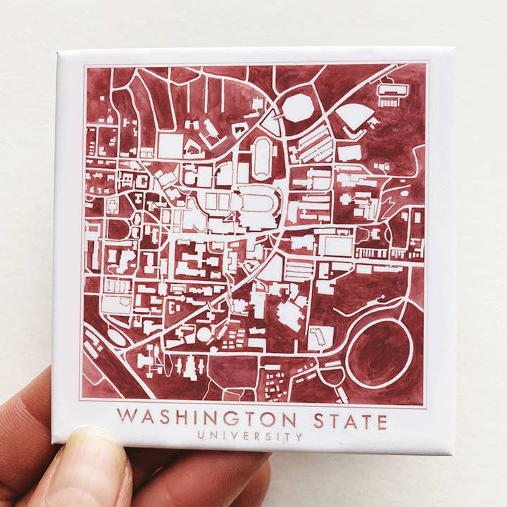 Washington State University WSU Pullman Campus Map: MAGNET for wholesale by Turn-of-the-Centuries