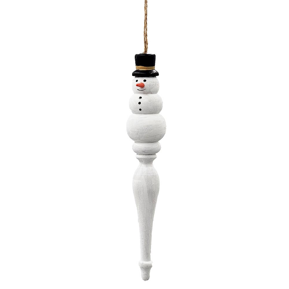 A&B Home Group Inc. – wholesale Ornament – 1.5x1.5x7'' Eucalyptus Wood Snowman Ornament0