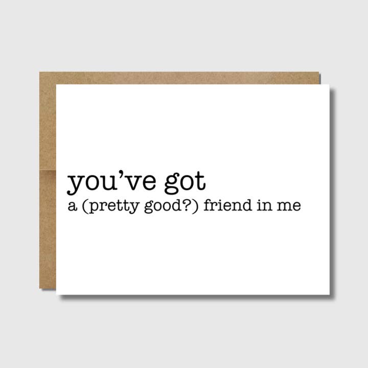 Du har en ven i mig | Venskab lykønskningskort for engroshandel hos Raisin Spirits