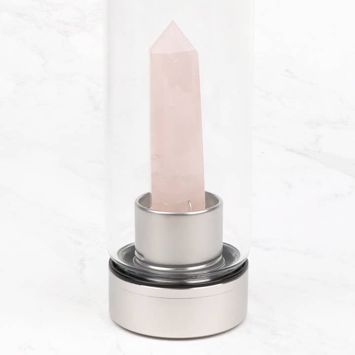 Myga Eco - Wholesale Water Bottle - Rose Quartz Crystal Glass Water Bottle