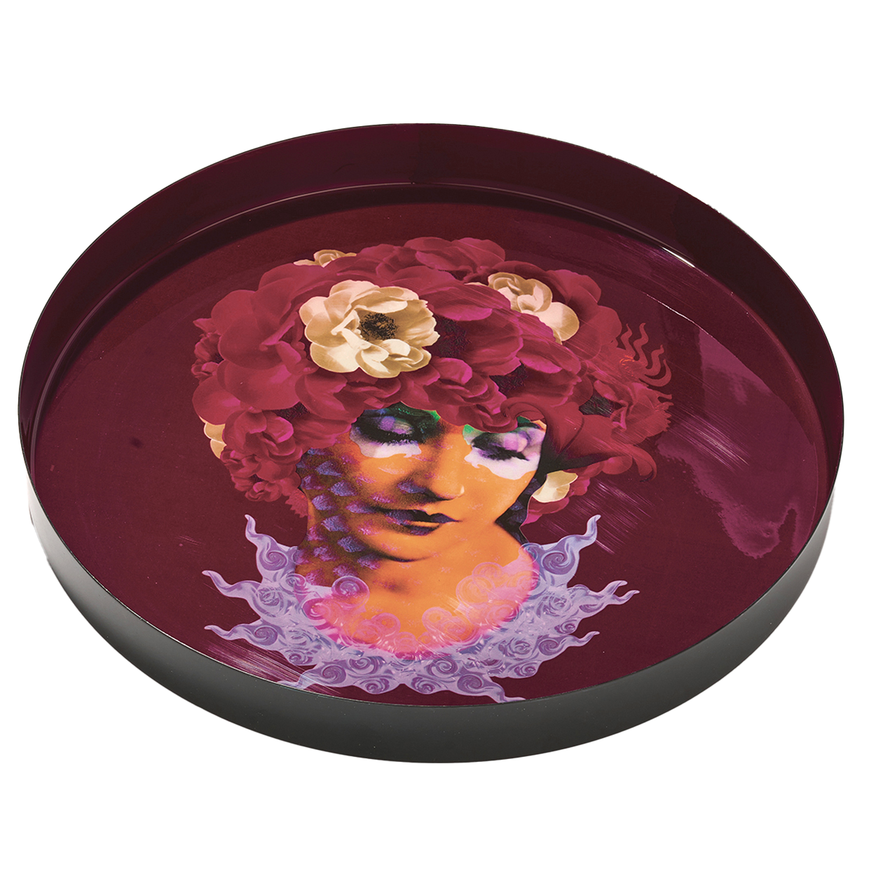 Gangzaï Design - Wholesale Decorative Tray - Plateau rond Anemone1