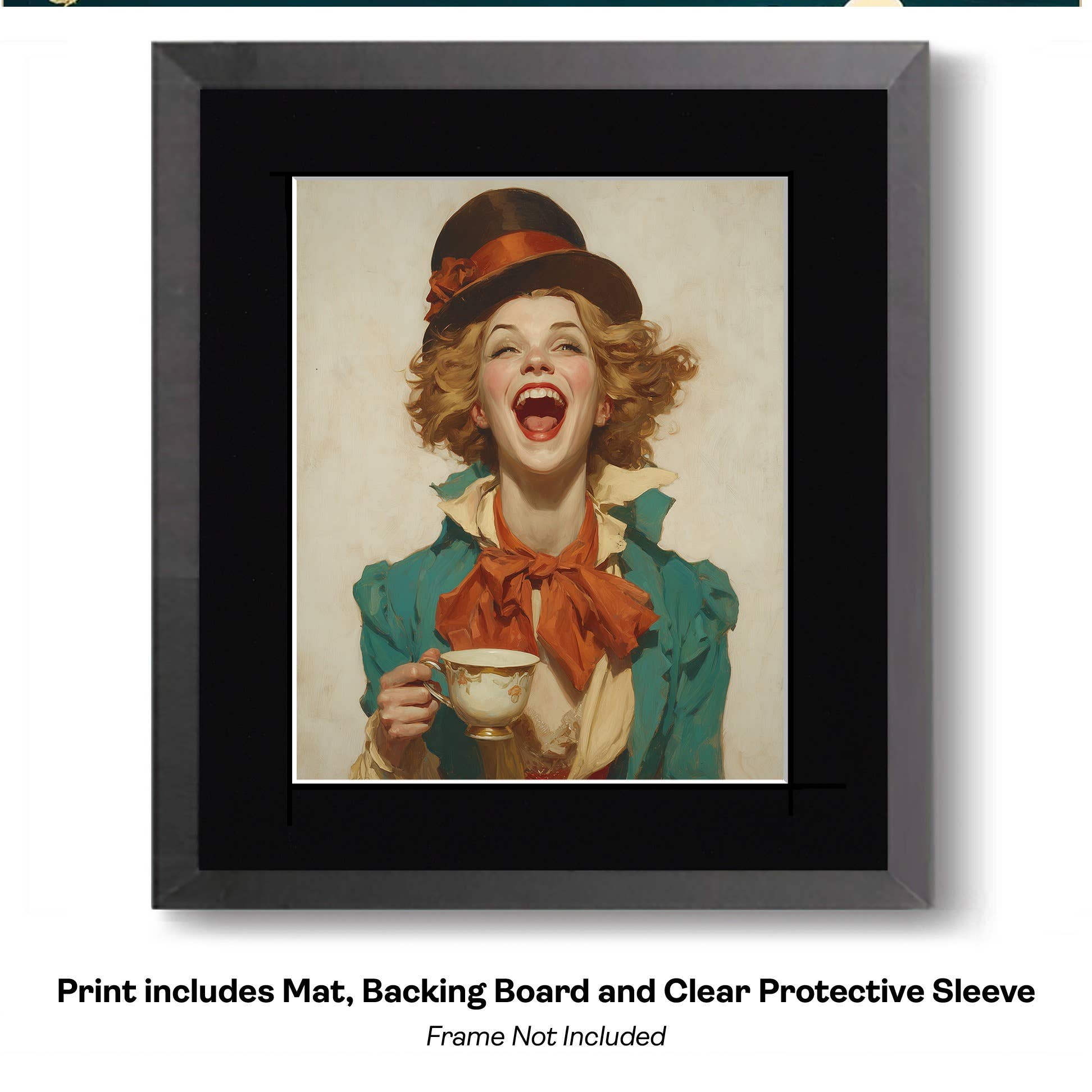 Mowbi - Wholesale Art Print - Mad Hatter Portrait art print - 8"x10" Artwork for 11"x14" Frame8