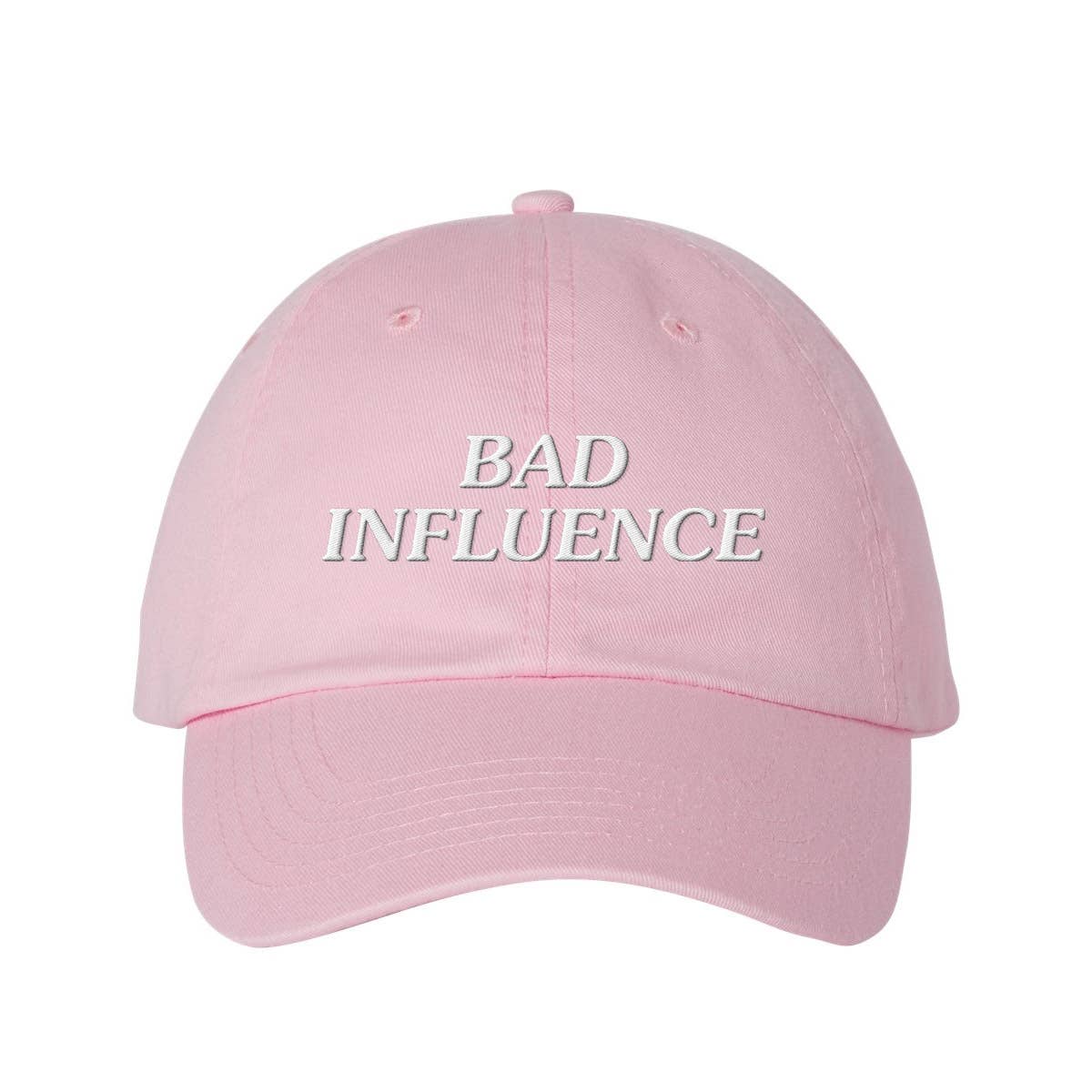Lucky Luna Apparel - Wholesale Baseball Cap - Women's - Bad Influence Embroidered Dad Hat1