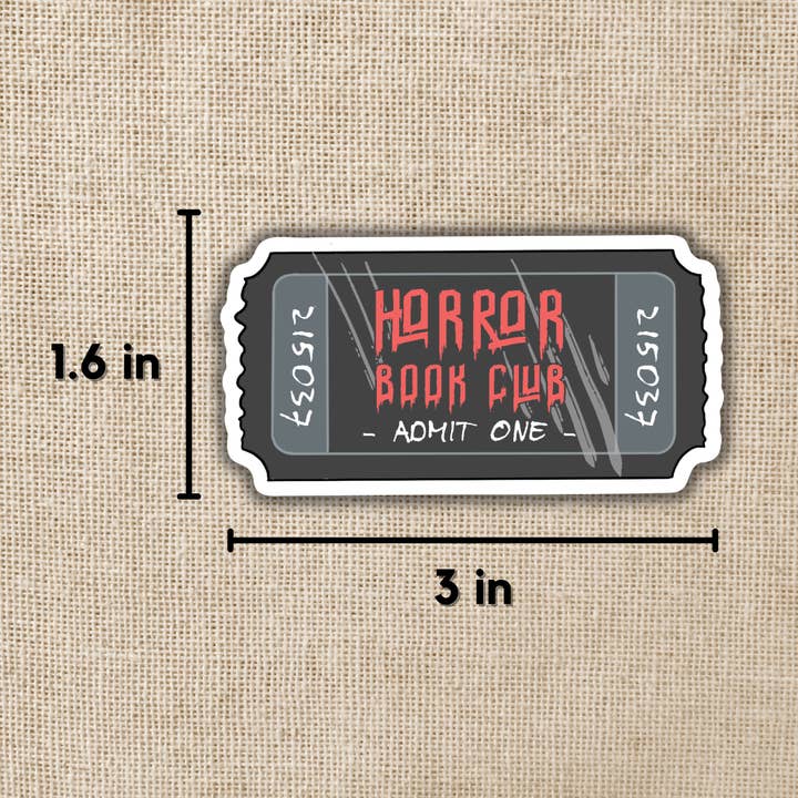 Kingdom of Threads - Wholesale Sticker - Horror Book Club Ticket Sticker1