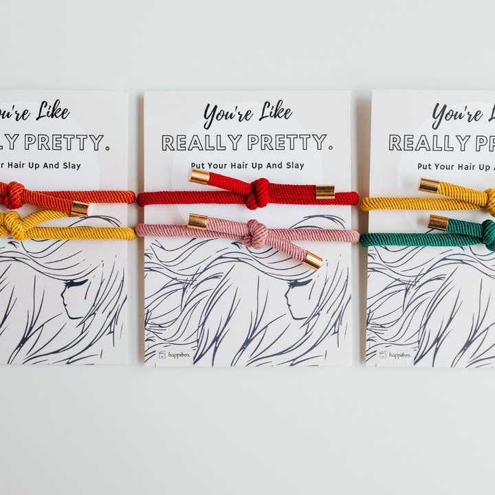 Tiny Gift Society - Wholesale Hair Tie - Really Pretty Double Elastic Hair Tie - Hair Accessory Card