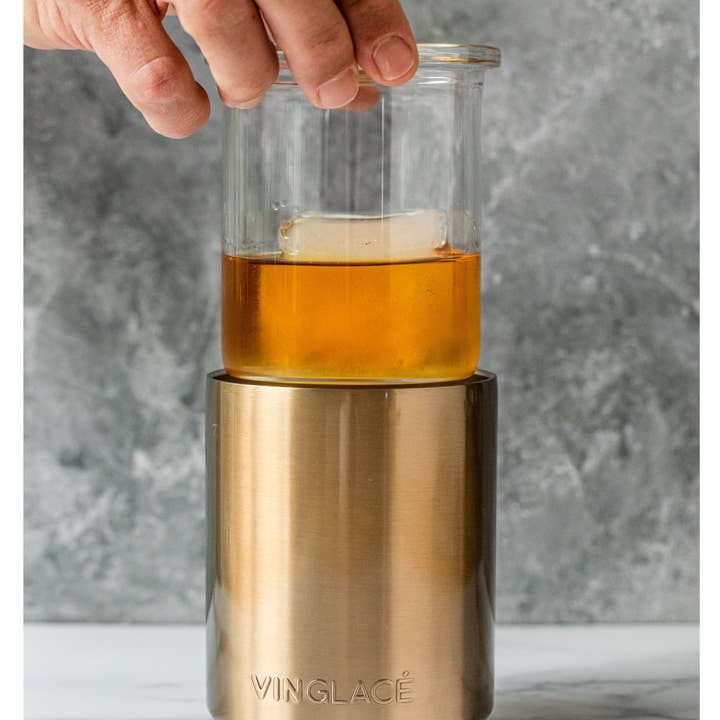 Vinglacé - Wholesale Cocktail/Liquor Glass - Copper Glass Lined Whiskey Low Ball