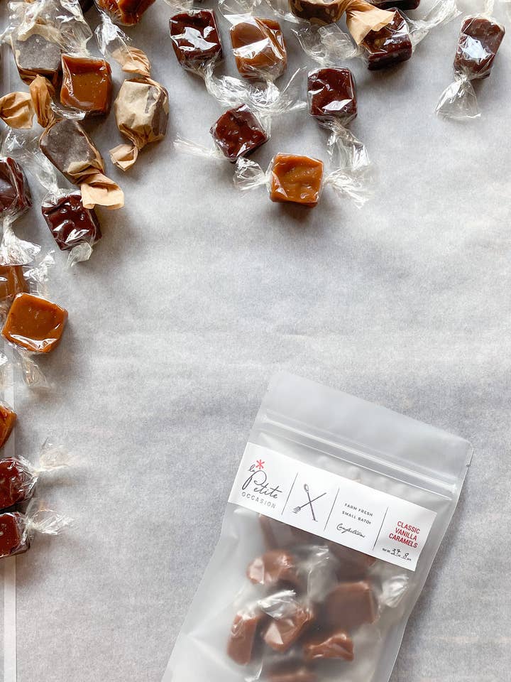 Frosted Pouch – Smokey Milk Chocolate for wholesale by La Petite Occasion