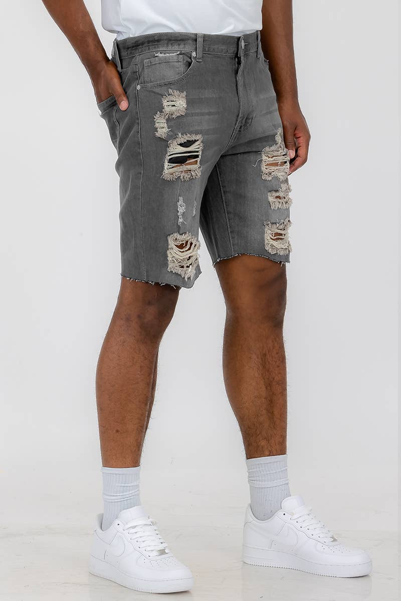 WEIV - Wholesale Shorts - Men's - Mens Distressed Denim Shorts10