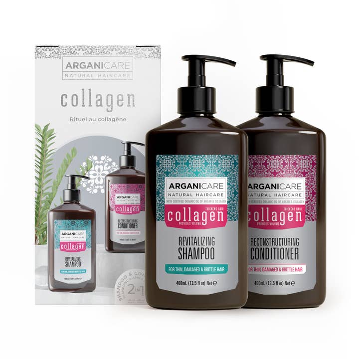 Collagen Shampoo+Conditioner Set for wholesale by ARGANICARE