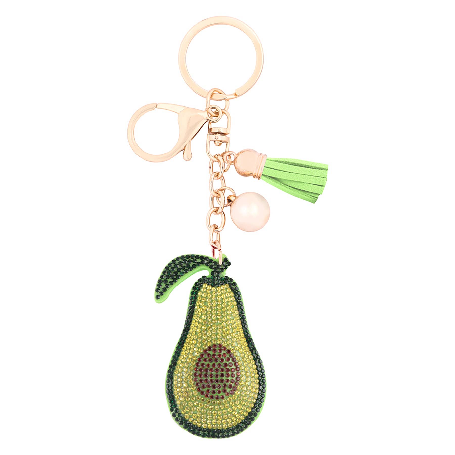 MYS Wholesale Inc - Wholesale Keychain - Women's - Fruity Designed Rhinestone Tassel Keychain0