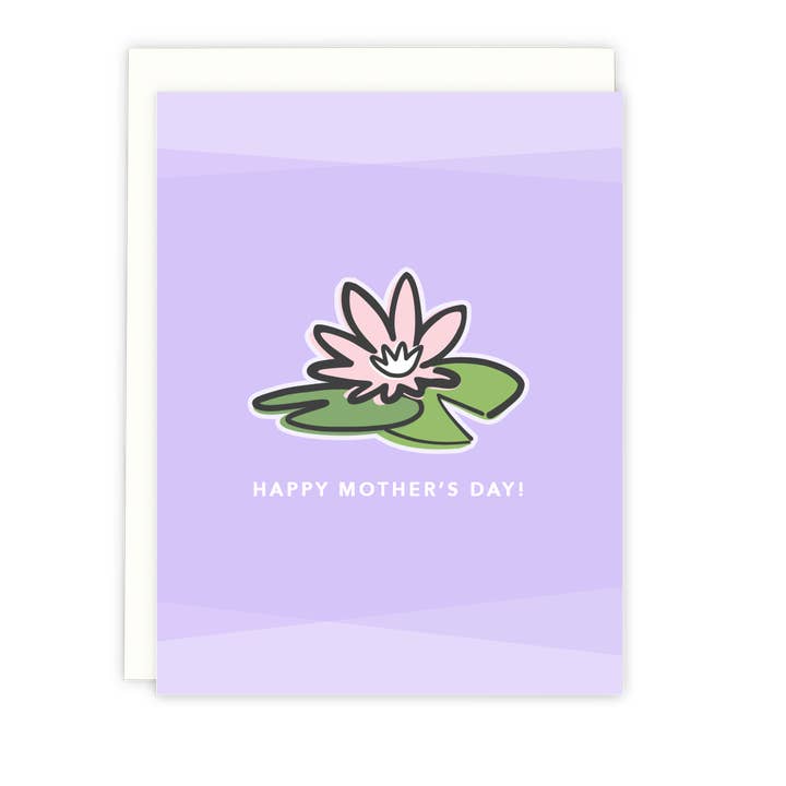 Happy Mother's Day Waterlelie Wenskaart voor wholesale door 7th & Palm