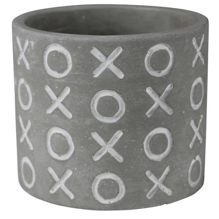 Cachepot, Cement - XOXO for wholesale by HomArt