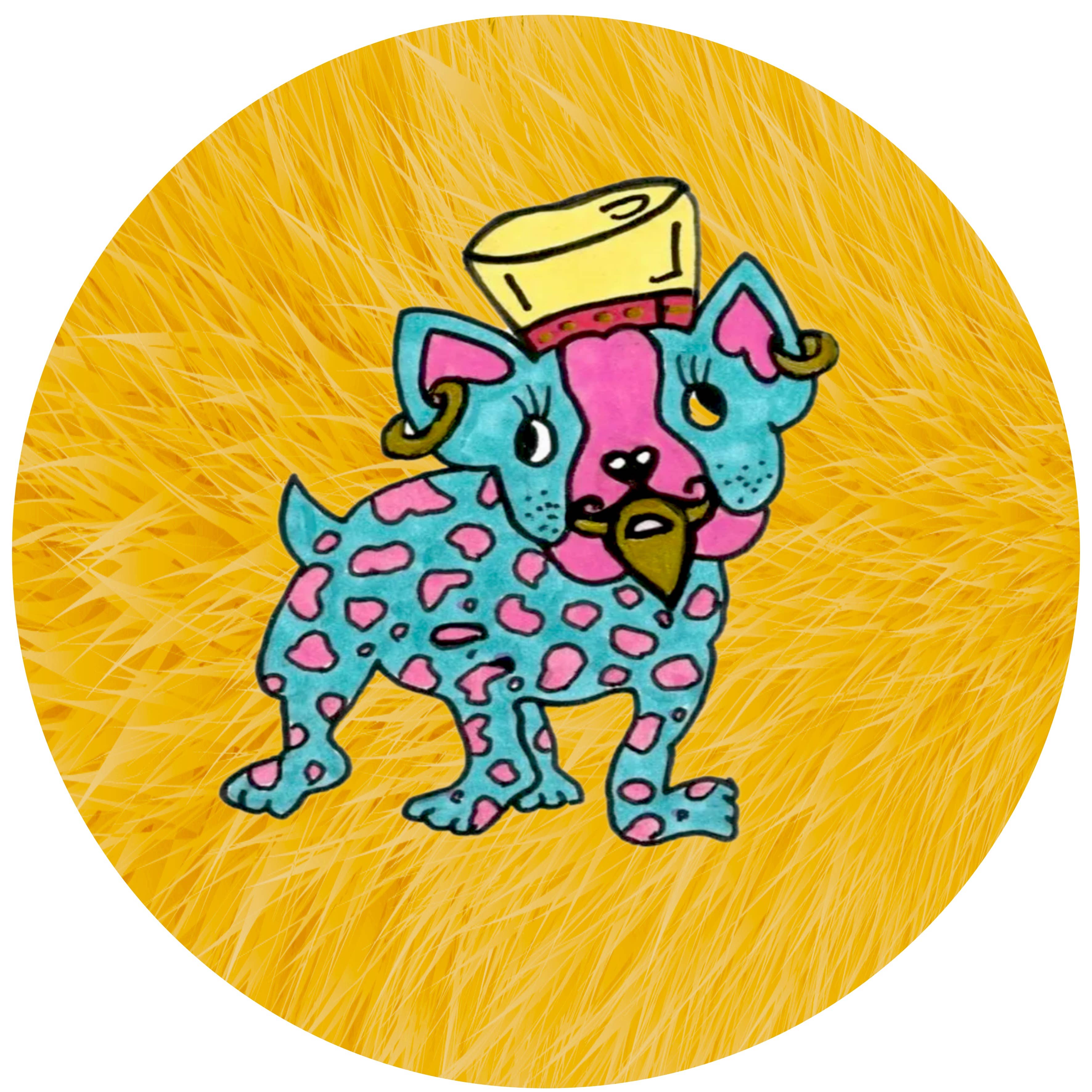 FunkyAdi - Wholesale Compact Mirror - Dog Print Round Magnets3