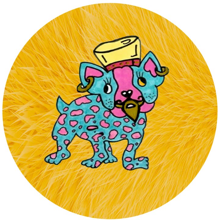 FunkyAdi - Wholesale Compact Mirror - Dog Print Round Magnets3