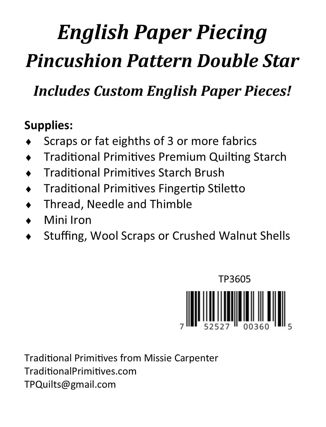 Traditional Primitives - Wholesale Craft Sewing Kit - English Paper Pieced Pincushions3