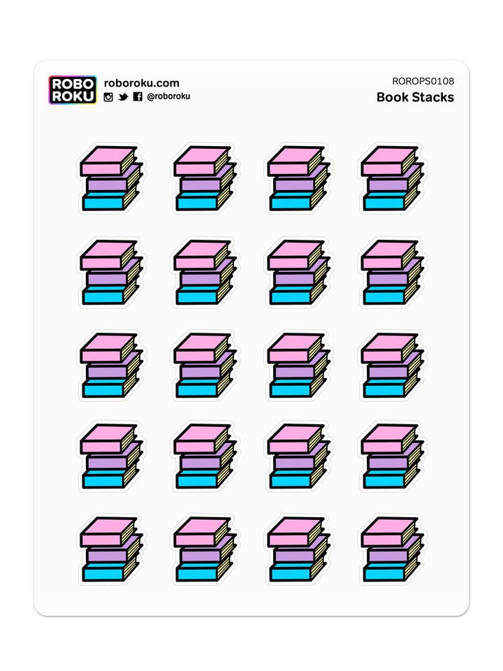 Book Stacks - Planer-Aufkleber für den Großhandel von Robo Roku