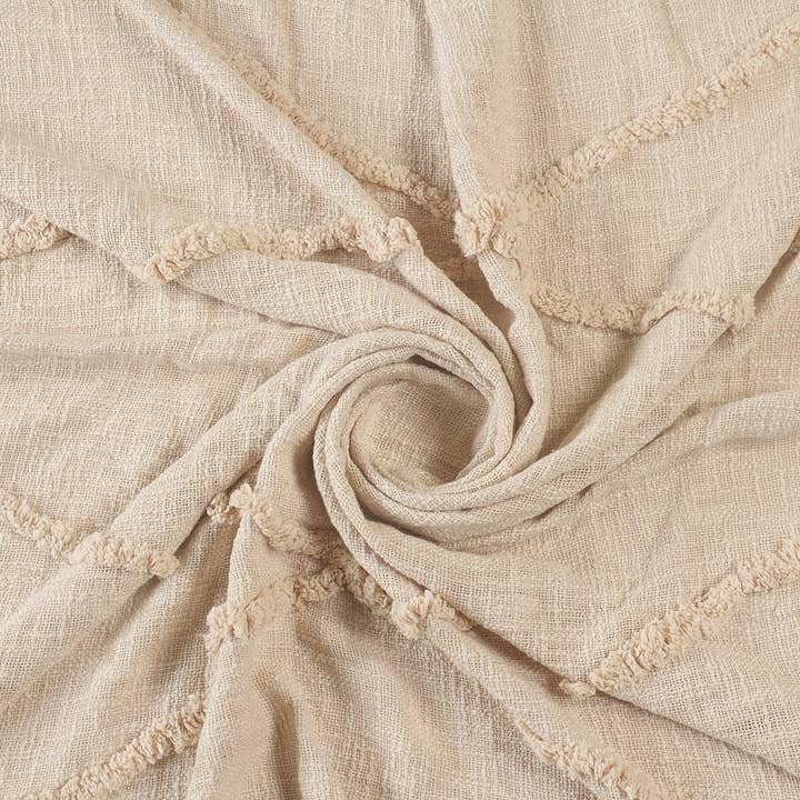 LR Home - Wholesale Throw Blanket - Bohemian Basics Decorative Diamond Tufted Cotton Throw9