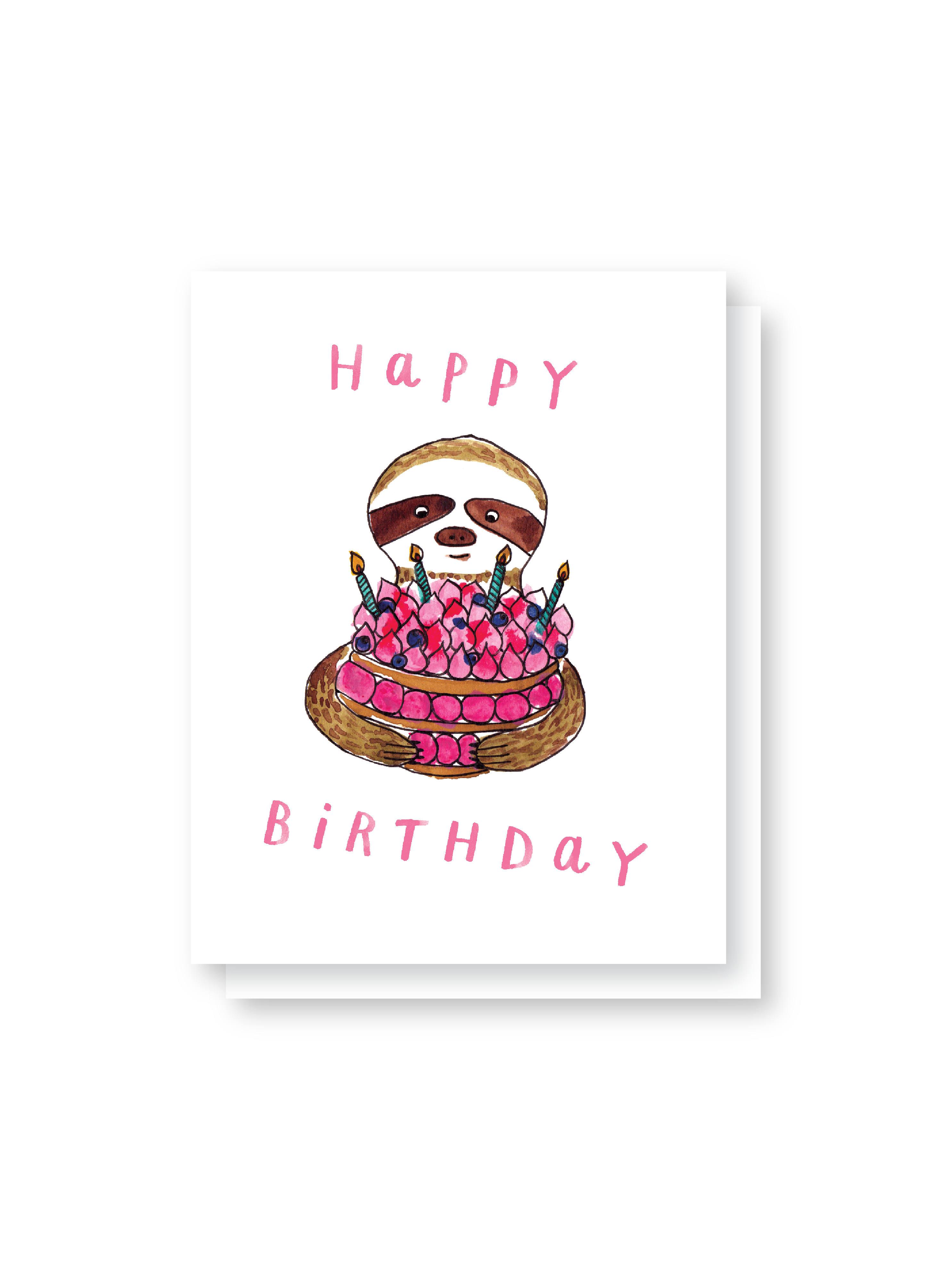 Handzy Shop + Studio - Wholesale Birthday Card - Happy Birthday Sloth Card0