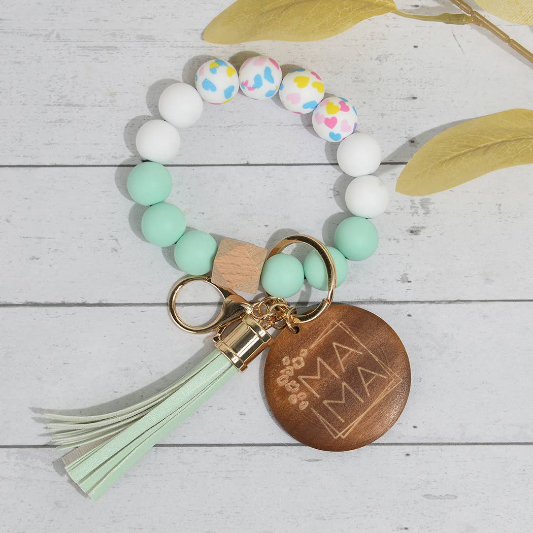SoapElenGlen - Wholesale Keychain - Women's - Mama Silicone Bead Tassel Keychain, Mother’s Day Gift9