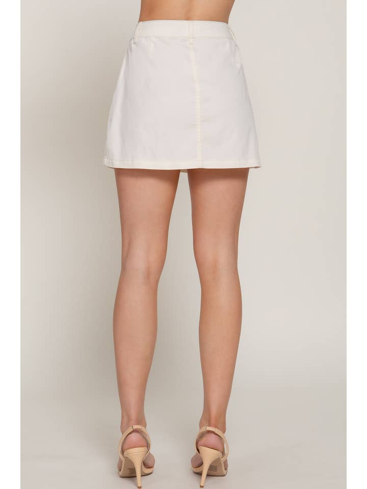 Active Basic | Active USA - Wholesale Skort - Women's - Mid Waist with Belt Loops Pleated Mini Skirt
