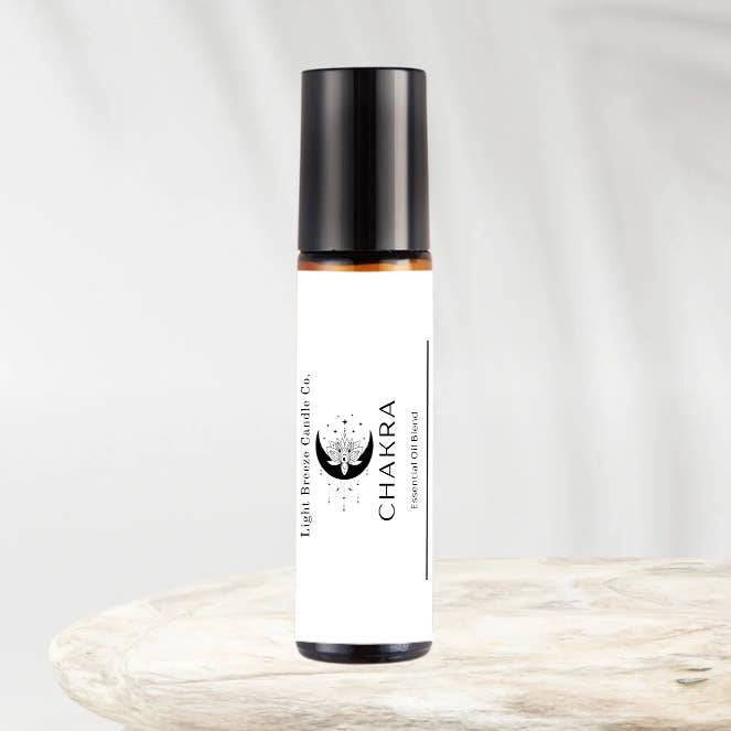 Chakra Essential Oil Roll-On 100% Natural Ingredients for wholesale by Light Breeze Candle Co.