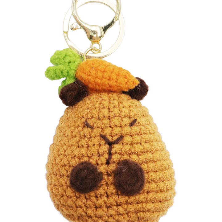 ASSORTED Capybara Fruits And Veggies Crochet Key Chain for wholesale on Faire10