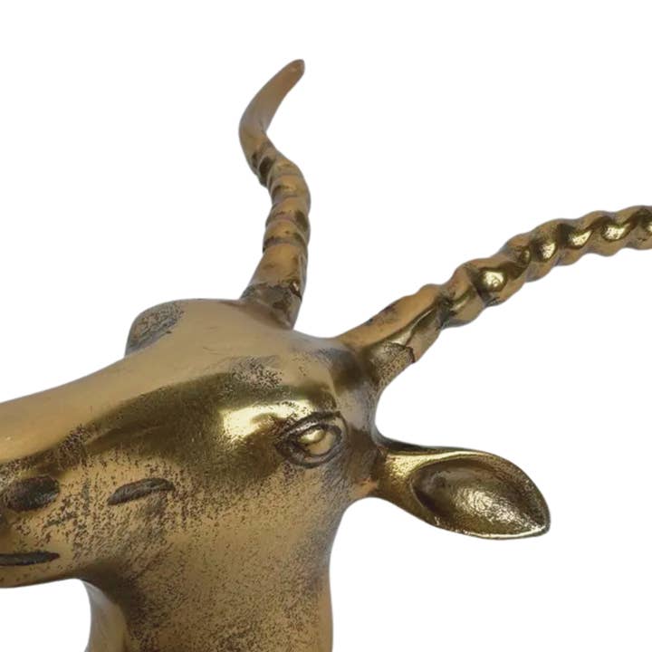 India Handicrafts Inc - Wholesale Wall Accent - Gazelle Gold Wall Decor2