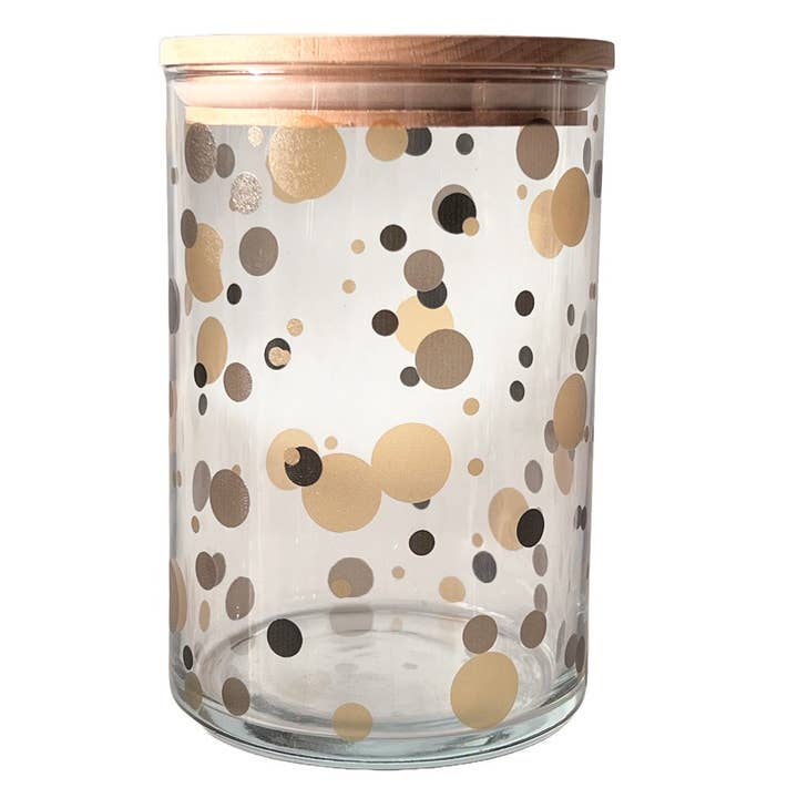Storage Jar Dots natural for wholesale by Wunderle GmbH