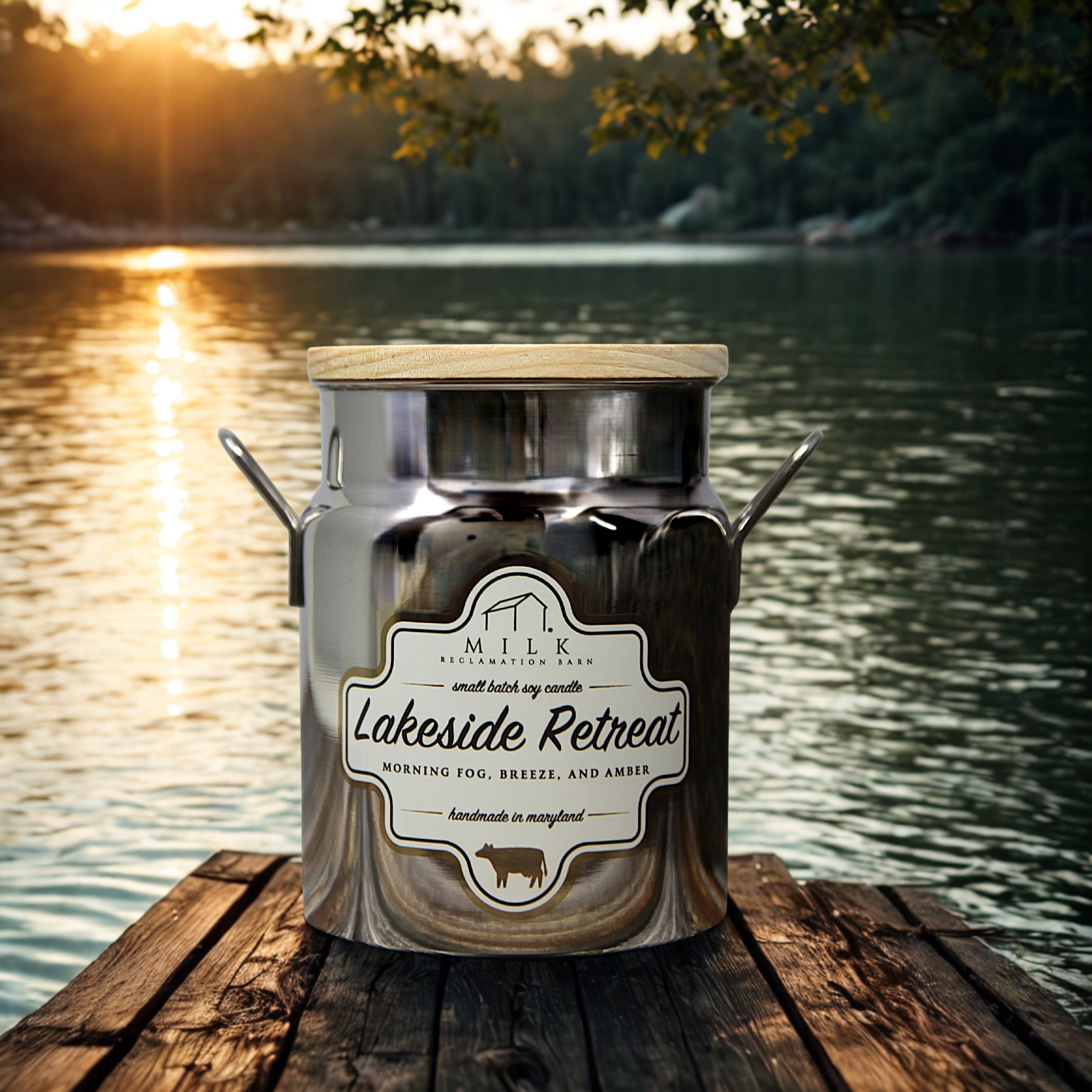 Milk Reclamation Barn - Wholesale Jar/Filled Candle - Stainless Milk Churn Candle - 12.5 oz75