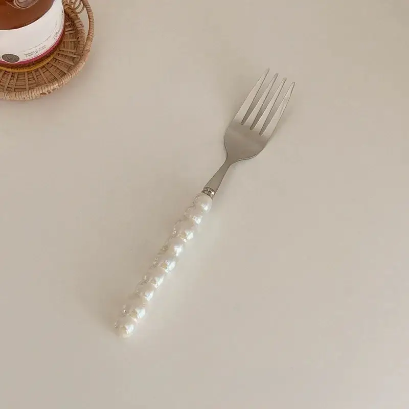 Otterware - Wholesale Flatware Set - Elegant Pearl Ceramic Handle Stainless Steel Flatware2