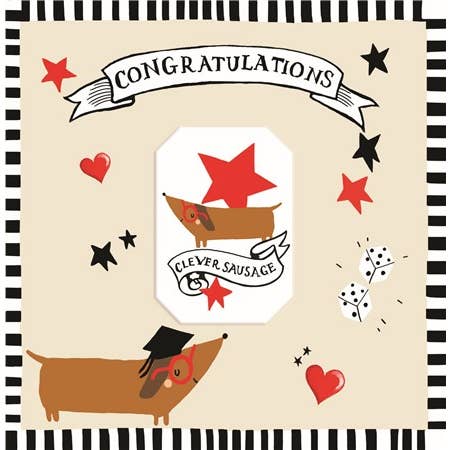 Tattoo-Glückwunschkarte, Motiv: Clever für den Großhandel von Sooshichacha