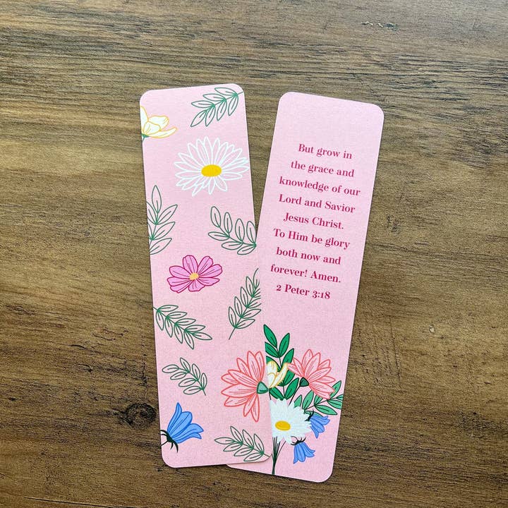 Nadia Design Co - Wholesale Bookmark - 2 Peter 2:18 Floral Bookmarks2