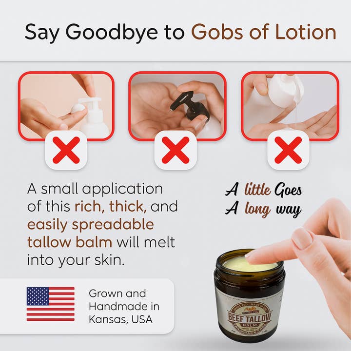 VIAI Beauty - Wholesale Body Balm/Butter - Grass Fed Beef Tallow Balm - 2 oz - Grown and Made in USA - Organic Grass Fed and Finished Tallow - Moisturizing Skin Care5