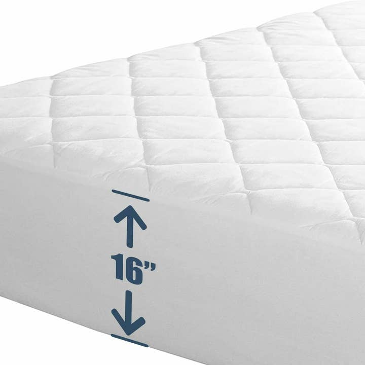 Lux Decor Collection - Wholesale Mattress pad/protector - Quilted Fitted Fully Cover Mattress Topper10
