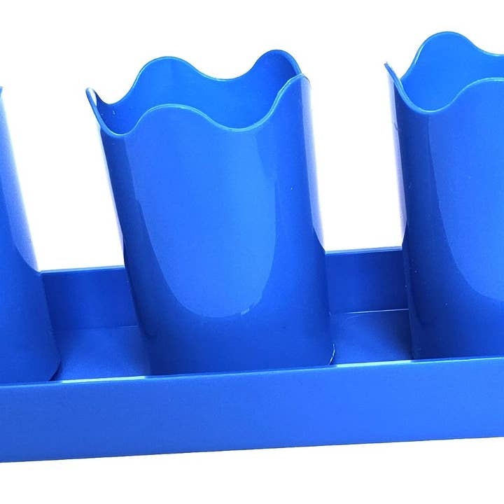 Austin Planter - Wholesale Plant Pot - Wavy 2-inch APW Flower 3-Pots with 1-Rectangle Saucer10